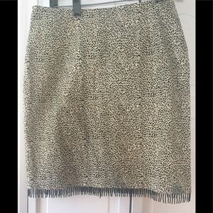 Leopard print adorable skirt.